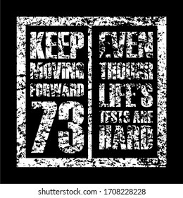 MOTIVATION, WORDS DESIGN, RUBBBER, SCREEN PRINTING, T SHIRT.