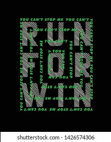 Motivation written, sport slogan, green color, Stylish trendy slogan t-shirt graphics print vector illustration design - Vector 
