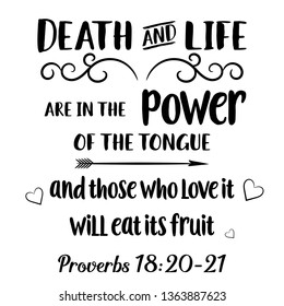 Motivational Bible Quote Death Life Power Stock Vector Royalty Free