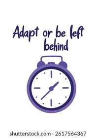 Motivational card about adaptability, vector illustration 