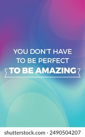 Motivational card Gradients background Vector illustration