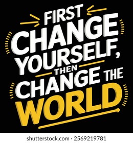 Motivational "Change the World" t-shirt Design