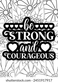 Motivational Coloring Pages, Christian Lettering coloring page for children and adults. Motivational Coloring Pages, Christian religious typography coloring page for children and adults