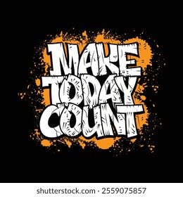 Motivational graffiti style typography design template, typography tshirt design template