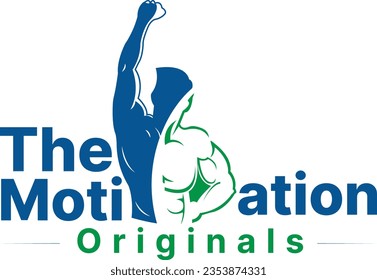 Motivational gym health logo design 