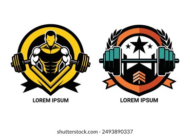 Motivational gym logo. Versatile vector for fitness businesses. Inspire and engage customers.