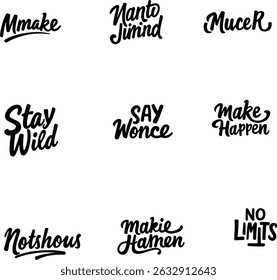 Motivational Hand Lettering Quote Bundle – Bold and Script Typography Designs for T shirts