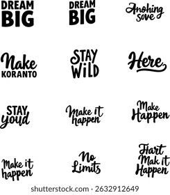 Motivational Hand Lettering Quote Bundle – Bold and Script Typography Designs