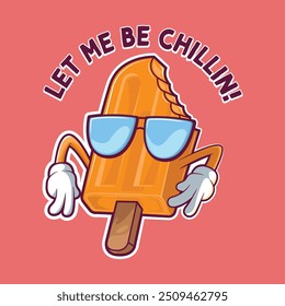 Motivational Ice Cream character vector illustration. Inspiration, food design concept.