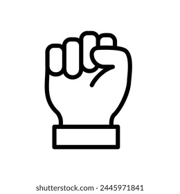 Motivational icon with clenched fist
