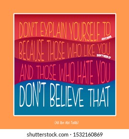 Motivational Illustrations with Orange Background Color