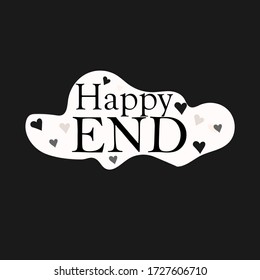 
Motivational inscription HAPPY ENDING. vector illustration.Suitable for your design. Cover, poster, flyer.