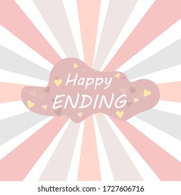
Motivational inscription HAPPY ENDING. vector illustration.Suitable for your design. Cover, poster, flyer.