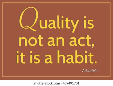 Motivational Inspirational business quote about quality