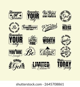 Motivational and Inspirational Lettering Quotes Vector Pack