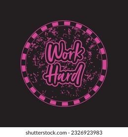 Motivational and inspirational lettering text typography circle shape t shirt design on black background