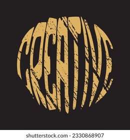 Motivational and inspirational quotes lettering text effect typography dark t shirt design on black background