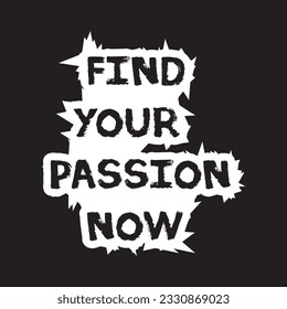 Motivational and inspirational quotes lettering text effect typography dark t shirt design on black background