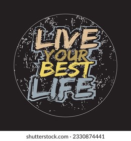 Motivational and inspirational quotes lettering text effect typography dark t shirt design on black background