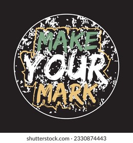 Motivational and inspirational quotes lettering text effect typography dark t shirt design on black background