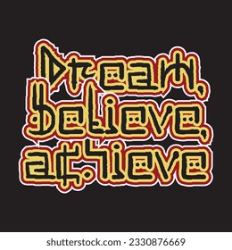 Motivational and inspirational quotes lettering text effect typography dark t shirt design on black background