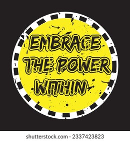 Motivational and inspirational quotes lettering text effect typography dark t shirt design on black background