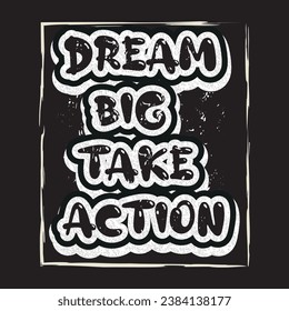 Motivational and inspirational quotes lettering text effect typography dark t shirt design
