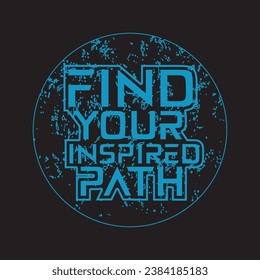 Motivational and inspirational quotes lettering text effect typography dark t shirt design
