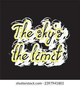 Motivational and inspirational quotes lettering text effect typography dark t shirt design on black background