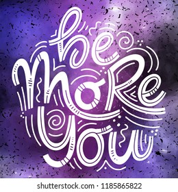 Motivational and Inspirational quotes for Mental Health Day. Be mere you. Design for print, poster, invitation, t-shirt, badges. Vector illustration