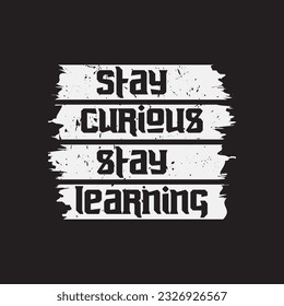 Motivational and inspirational text typography t shirt design on black background
