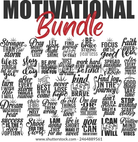 Motivational Inspirational Vector Illustrations Bundle
