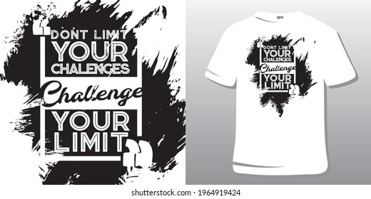 Motivational Inspirational Workout or Fitness Quote T-Shirt Design. 