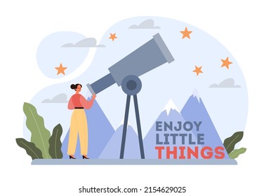 Motivational and life-coaching illustrations. Inspiring motivational quotes for self-development and life-style evolution. Personal succes idea. Flat vector illustration