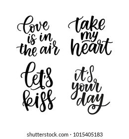 Motivational love quotes lettering 