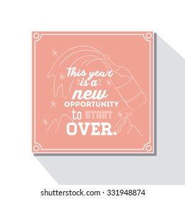 motivational message new year design, vector illustration eps10 graphic 