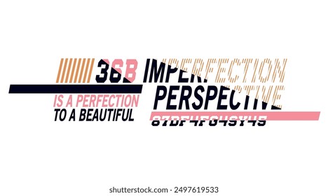 Frase motivacional. La imperfección inspiradora es una perfección para una perspectiva hermosa,