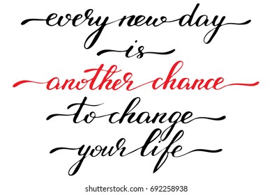 Motivational phrase lettering text 