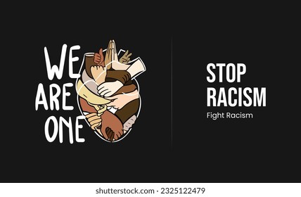 Motivational poster against racism and discrimination, Stop, Fight racism, Black lives matter, Say no to racism, vector illustration, t-shirt vector design, Anti racism, creative illustration