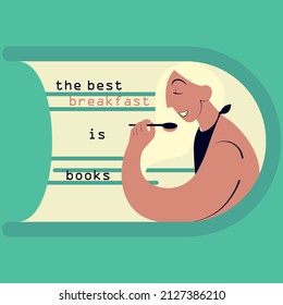 motivational poster for self-development. The concept of opening oneself to the world, learning new things, showing curiosity and striving for success. Psychological illustration