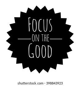 Motivational quotation on black, hipster shape. Vector art.
