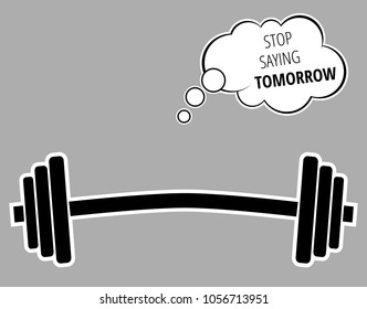 Motivational quote about workout fitness gym and bodybuilding Motivation concept typography Vector illustration design