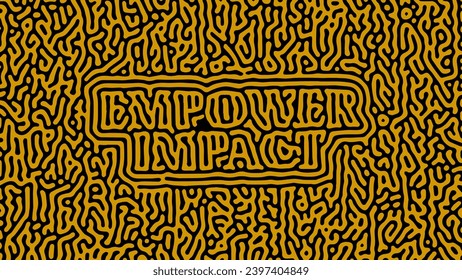 Motivational Quote in Abstract Pattern Background Printable Poster Wallpaper Vector Illustration - Empower Impact