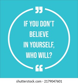 Motivational Quote Collection with Different Colors. Text in circular brackets and quotation marks, quote bubbles. Textbox on color background. Vector illustration.