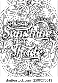 Motivational Quote Coloring Page for Adults. Inspirational Quote Coloring Page. Positive Vibes Coloring Page.