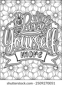 Motivational Quote Coloring Page for Adults. Inspirational Quote Coloring Page. Positive Vibes Coloring Page.