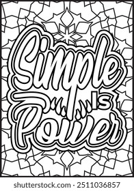 Motivational Quote Coloring Page for Adults. Inspirational Quote Coloring Page. Positive Vibes Quote with Mandala.