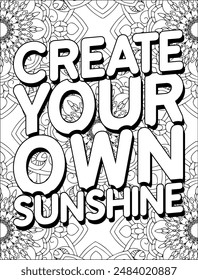 Motivational quote coloring page, Inspirational quote coloring pages, adult coloring pages