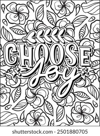 Motivational quote coloring page. Inspirational quote coloring page for adults. Mandala quote coloring page for adults.