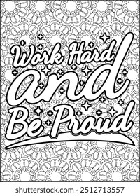 Motivational Quote Coloring Page. Inspirational Quote Coloring Page. Positive Vibes Quote. Mandala Quote Coloring Page.